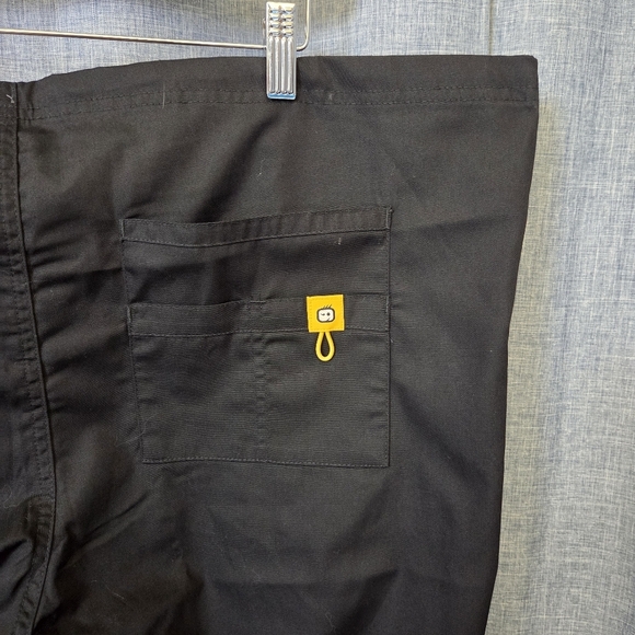 NWT WonderWink Scrub Pants Unisex XL Drawstring 5006 Black Uncinched Size 48X31 - Picture 6 of 8